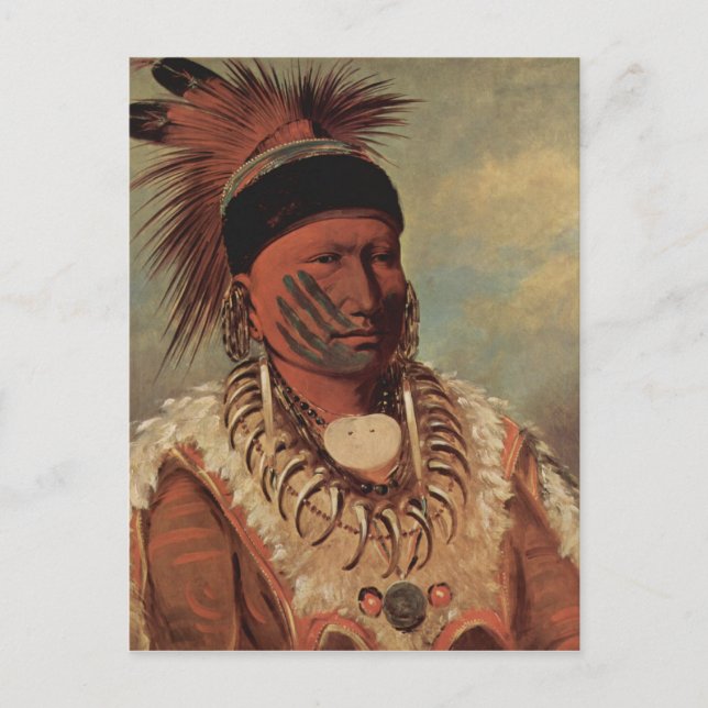 Cartão Postal Catlin Native Art (Frente)