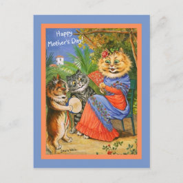 Cartão Postal Cats & Kittens Serenade Cópia da Vintagem do dia d
