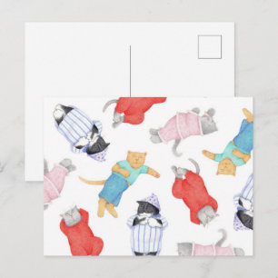 Cartão postal CATS PAJAMAS