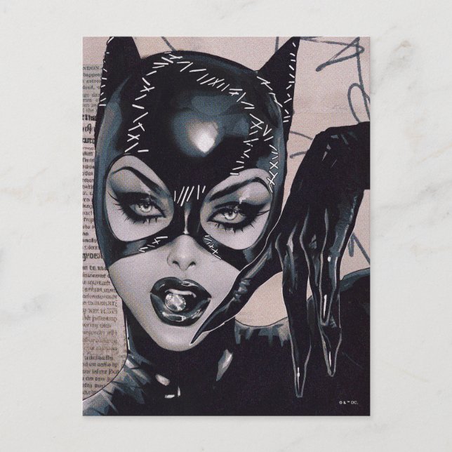 Cartão Postal Catwoman #50 Sozomaika Cover Illustration (Frente)
