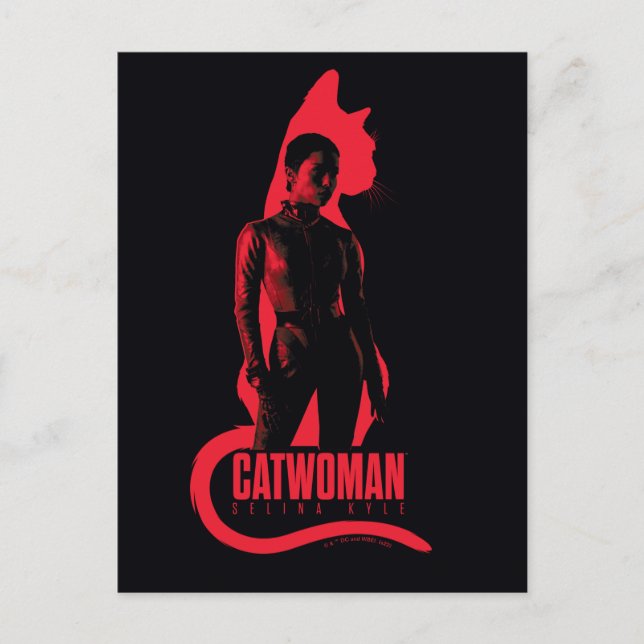 Cartão Postal CatWomen Selina Kyle Cat Silhouette (Frente)