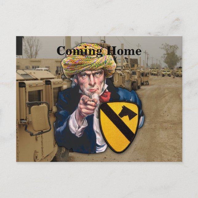 Cartão Postal Cav 11rua de cavalaria do iraque (Frente)