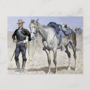 Cartão Postal Cavaleiro das Planícies por Frederic Remington