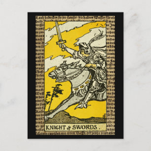 Cartão Postal Cavaleiro de Espadas Tarot