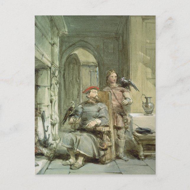 Cartão Postal Cavaleiro e Página (Frente)