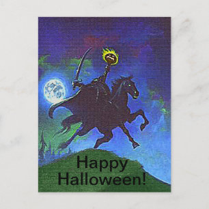 Cartão Postal Cavaleiro sem cabeça na luz azul
