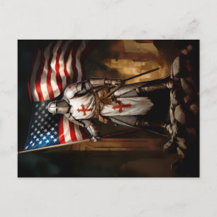 Cartão Postal Cavaleiro Templário Americano