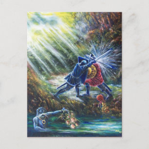 Cartão Postal CAVALEIROS DE LUZ E TORMENTA, Dinheiro e Diabo