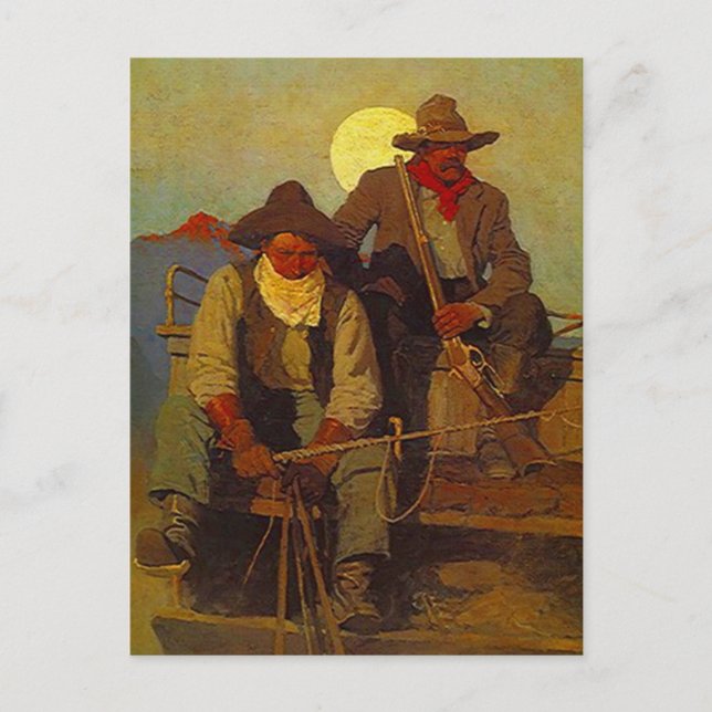 Cartão Postal Cavaleiros-espingardas-de-bordo-laterais do lado o (Frente)