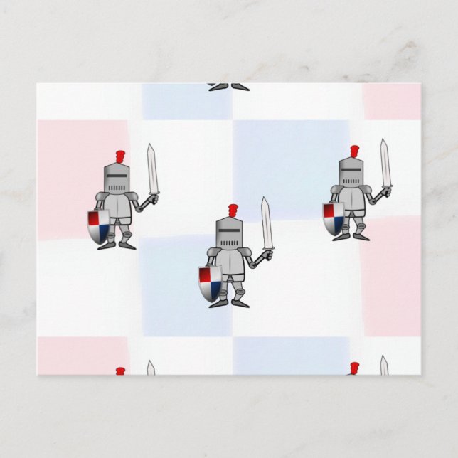 Cartão Postal Cavaleiros guerreiros (Frente)