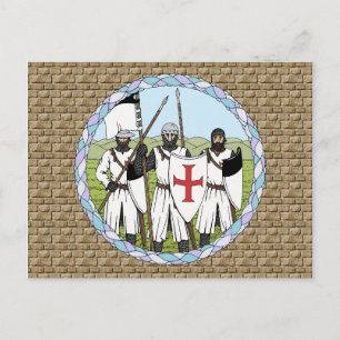 Cartão Postal Cavaleiros Medievais Templários