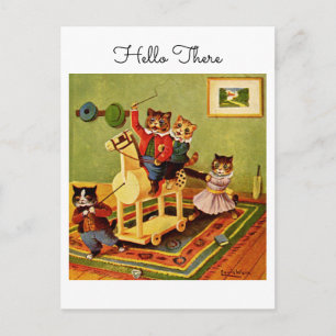Cartão Postal Cavalgada de Cavalaria Felina Olá de Lá