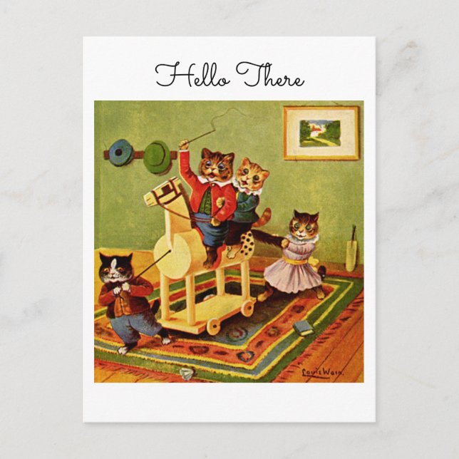 Cartão Postal Cavalgada de Cavalaria Felina Olá de Lá (Frente)