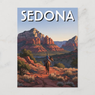 Cartão Postal Cavalgada em Sedona Arizona Viagem