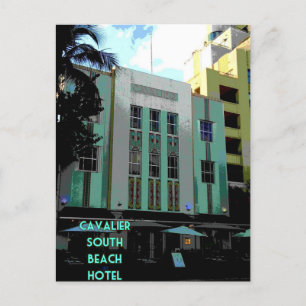 Cartão Postal Cavalier Art Deco Miami Poster
