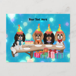 Cartão Postal Cavalier King Charles Spaniel de aniversário