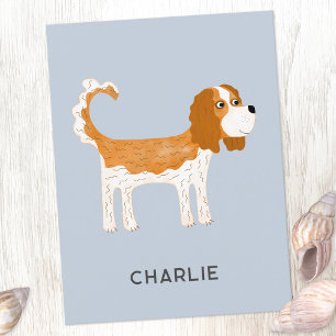 Cartão Postal Cavalier King Charles Spaniel Dog Personalizado