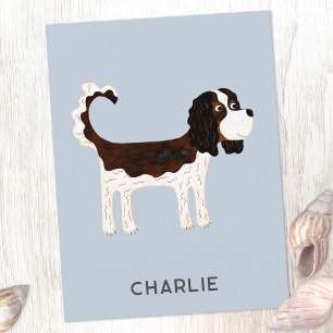 Cartão Postal Cavalier King Charles Spaniel Dog Personalizado