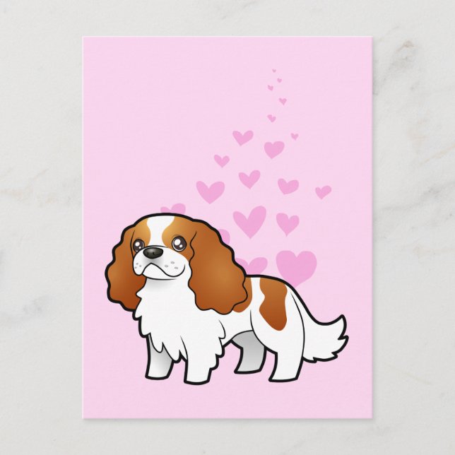 Cartão Postal Cavalier King Charles Spaniel Love (Frente)