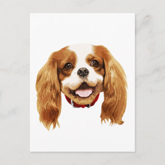 Cartão Postal CavalierKingCharlesSpaniel_Epagneul face002