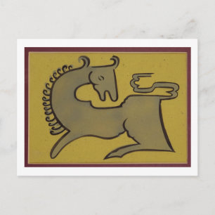 Cartão Postal Cavalo (caneta, tinta e guache no papel)