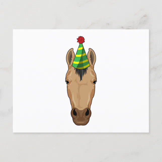 Cartão Segure a sua cara de cavalo de aniversário