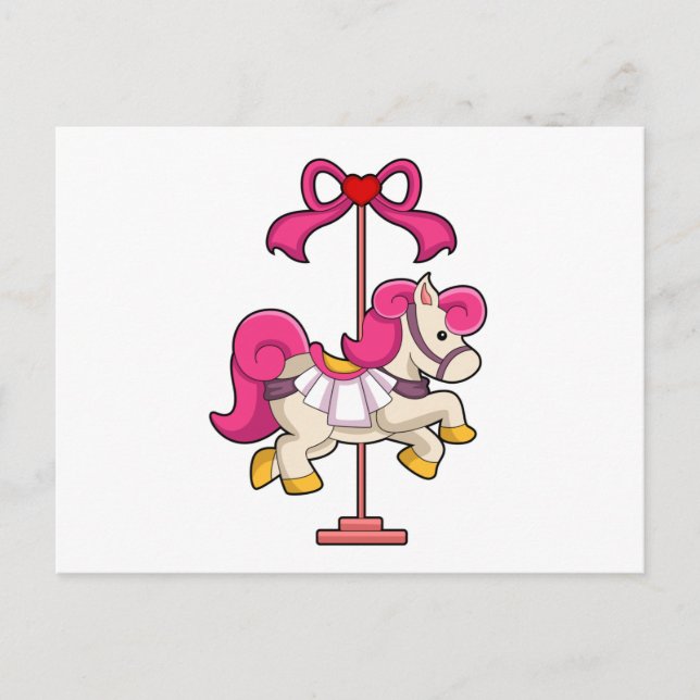 Cartão Postal Cavalo como Cavalinho de carrossel.PNG (Frente)