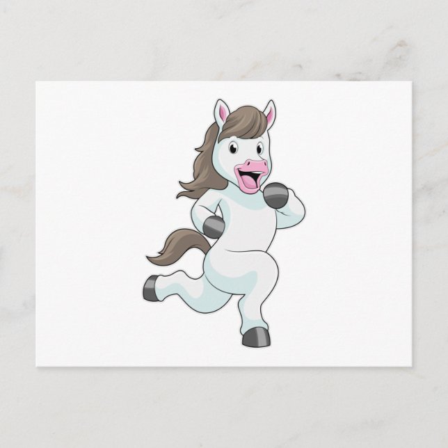 Cartão Postal Cavalo como Corredor de Corrida (Frente)