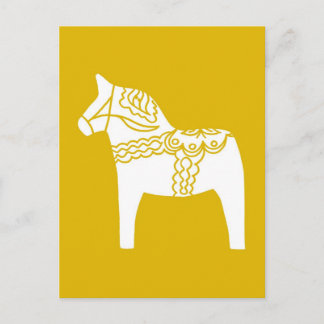 Cartão Postal Cavalo Dala Amarelo