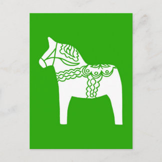 Cartão Postal Cavalo Dala Verde