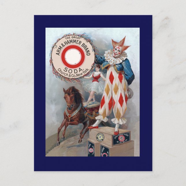 Cartão Postal Cavalo de Bonecas Palhaço (Frente)