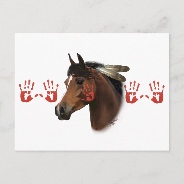 Cartão Postal Cavalo de Guerra (Frente)