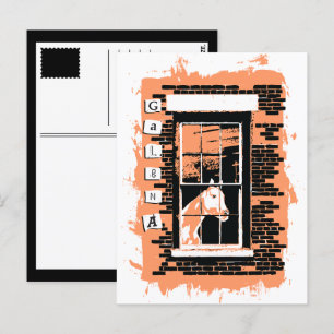 Cartão Postal cavalo de janela galena