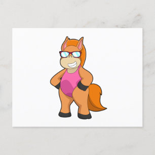 Cartão Postal Cavalo de Óculos de Sol