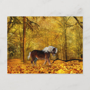 Cartão Postal Cavalo de outono