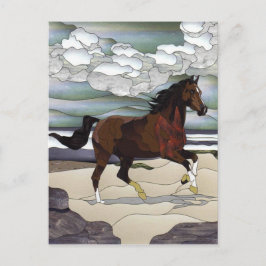 Cartão Postal Cavalo de vidro retido