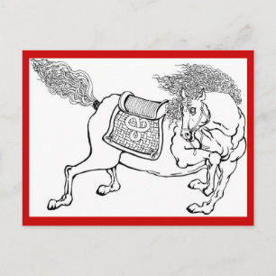 Cartão Postal Cavalo Dinastico