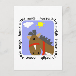 Cartão Postal Cavalo diz Camisetas próximos e presentes