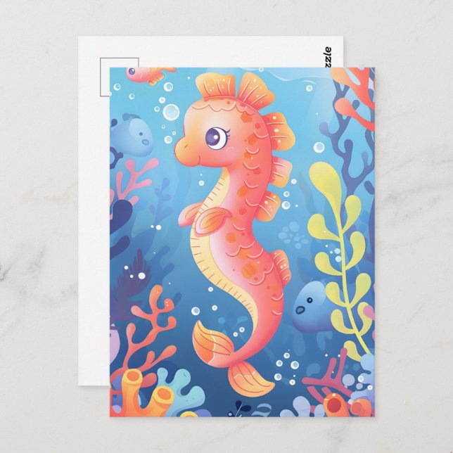 Cartão Postal Cavalo-do-mar-bebê, cruzeiro-postal (Frente/Verso)