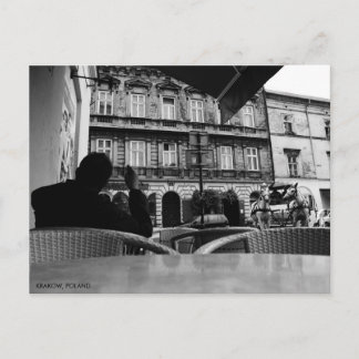 Cartão Postal Cavalo e Carruagem em Cracóvia