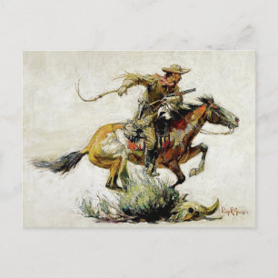 Cartão Postal “Cavalo e Cavaleiro Winchester” por Philip R Goodw