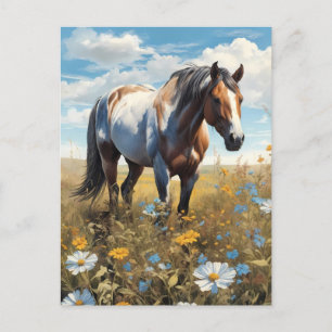 Cartão Postal cavalo em