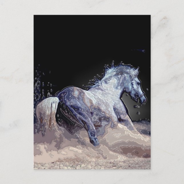 Cartão Postal Cavalo em Ação (Frente)