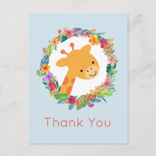 Cartão Postal Cavalo em Aquarela em Listras Horizontais Obrigado