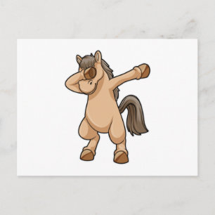 Cartão Postal Cavalo em Dab de Dança Hip Hop