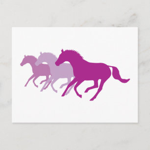 Cartão Postal Cavalo em Execução (Roxo)
