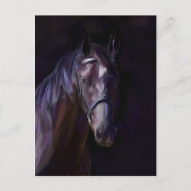 Cartão Postal Cavalo escuro (Frente)