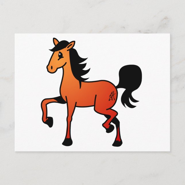 Cartão Postal Cavalo Feliz (Frente)