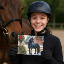 Cavalo Frísio Feliz Natal 