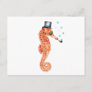 Cartão Postal Cavalo-marinho Steampunk